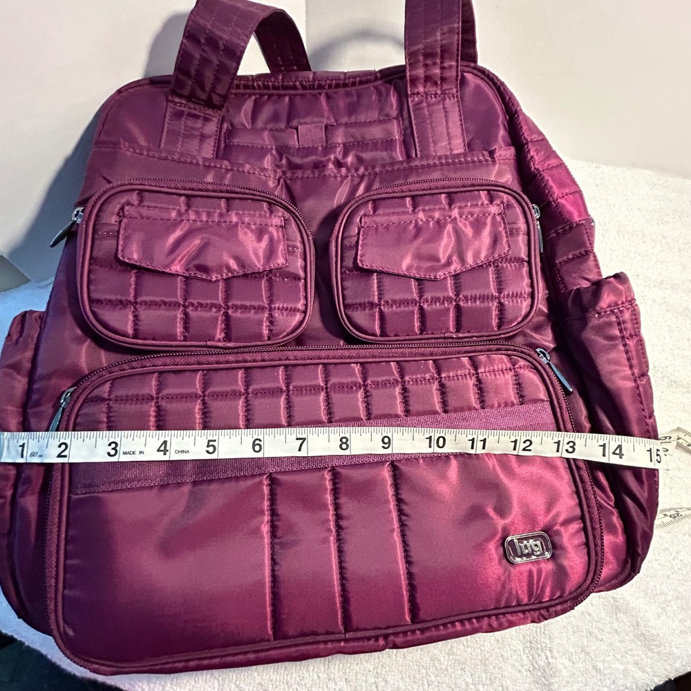 Lug Puddle Jumper Overnight Gym Bag Berry Floral RFID Quilted Travel Tote NEW - Picture 11 of 11